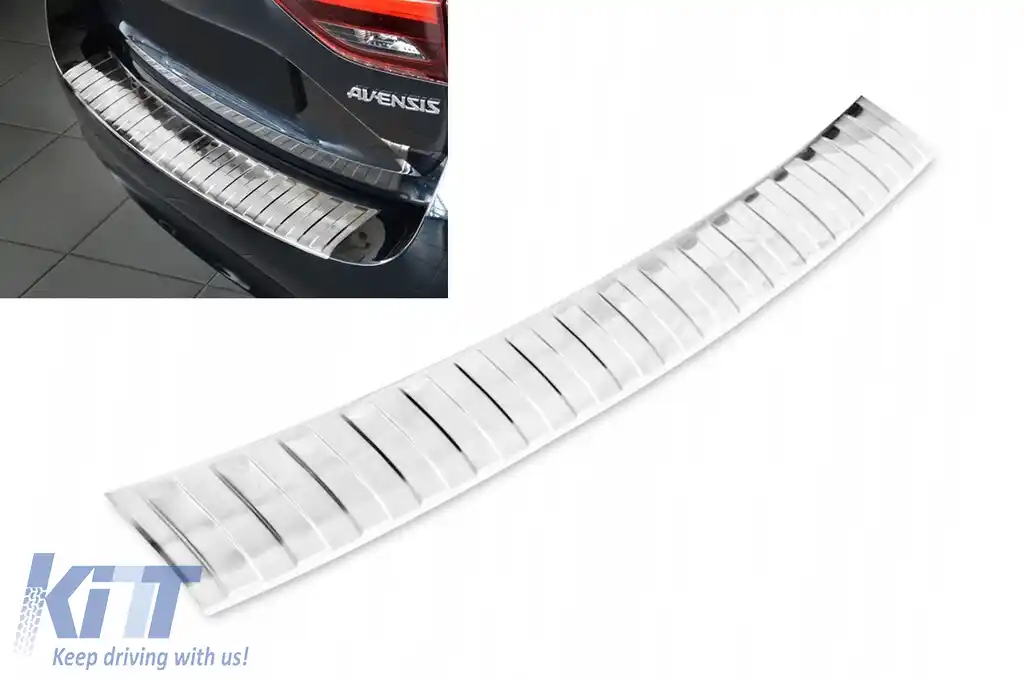 Protector Avisa pentru bara spate potrivit pentru Toyota Avensis break 2015-2018, crom