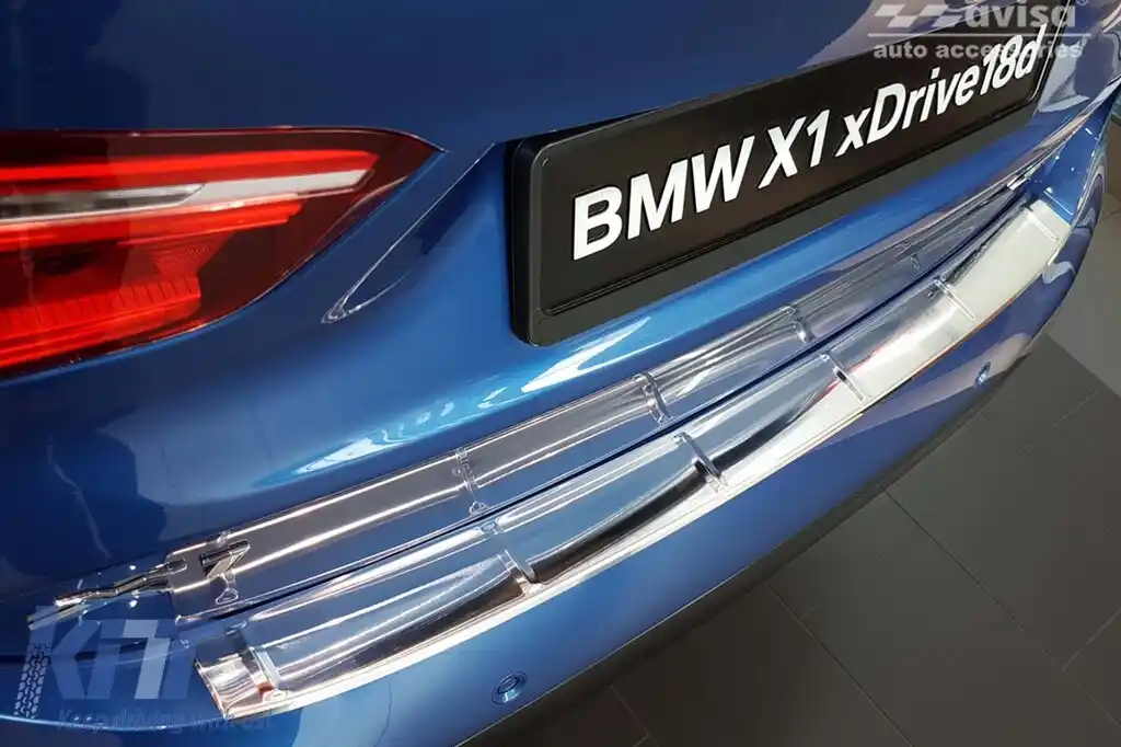 Protector de bara spate Avisa potrivit pentru BMW X1 F48 cu pachet M 2015-2022, crom-image-6129529