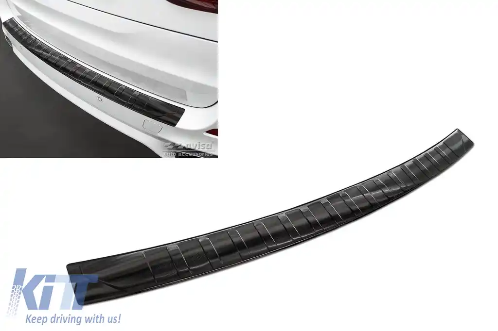 Protector de bara spate Avisa potrivit pentru BMW X5 F15 cu pachet M 2013-2018, lac negru
