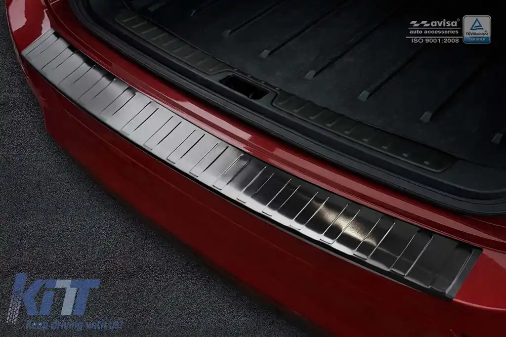 Protector de bara spate Avisa potrivit pentru BMW X6 E71 2009-2014, lac negru-image-6211869