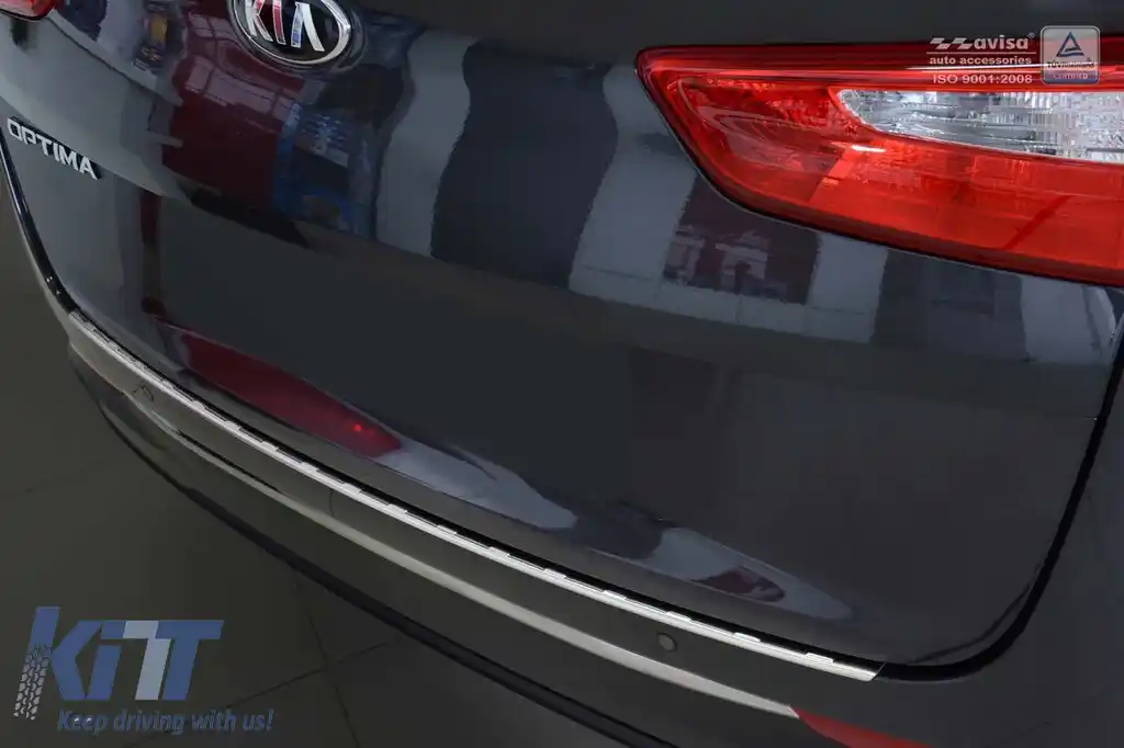 Protector de bara spate Avisa potrivit pentru Kia Optima break 2016-2018, după 2018, crom-image-6211710