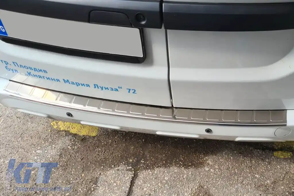 Protector de bara spate Avisa potrivit pentru Dacia Dokker 2012-2017, dupa 2017, crom-image-6129489