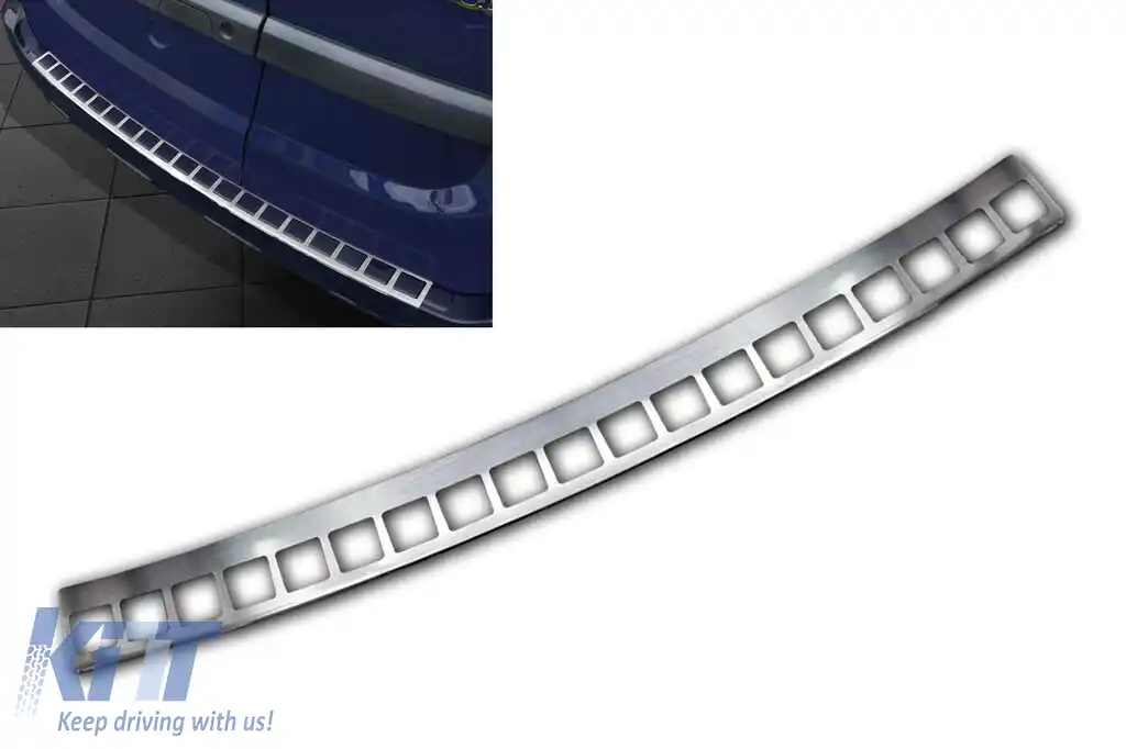 image-22-Protector de bara spate Avisa potrivit pentru Dacia Dokker 2012-2017, dupa 2017, crom