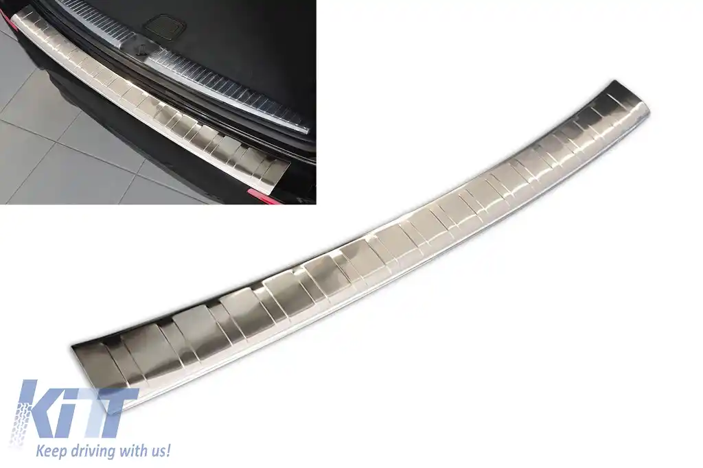 Protector de bara spate Avisa potrivit pentru Mercedes E-Class W213 break dupa 2019, crom