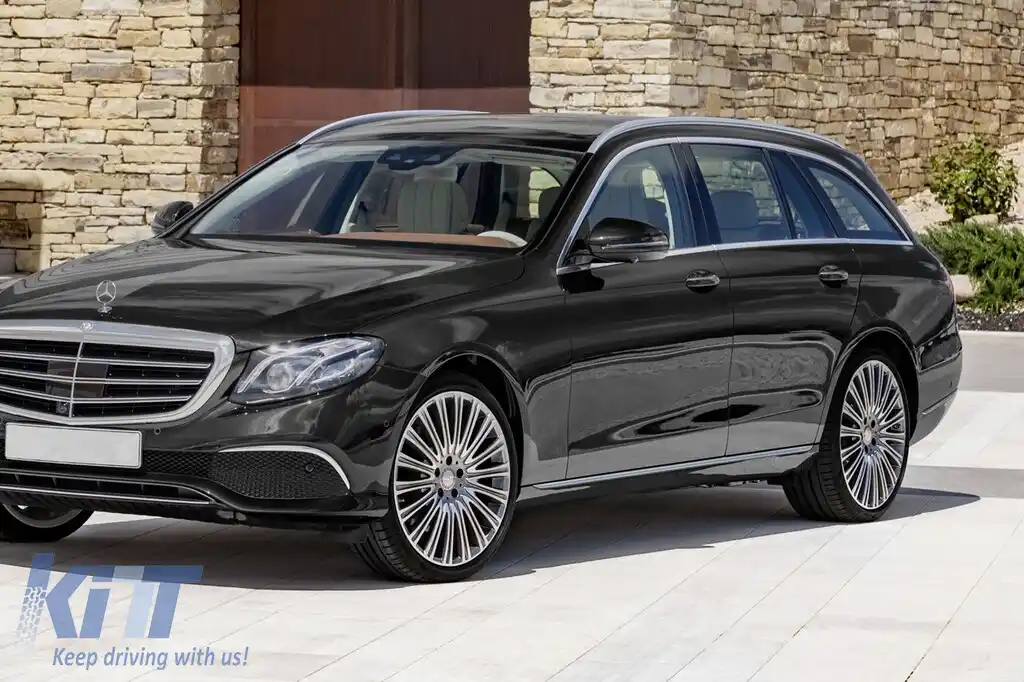 Protector de bara spate Avisa potrivit pentru Mercedes E-Class W213 break dupa 2019, crom-image-6129614