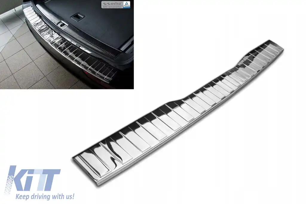 Protector de bara spate Avisa potrivit pentru Audi Q5 2008-2016, SQ5 dupa 2013, crom