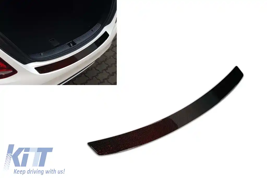 image-67-Protector de bara spate Avisa potrivit pentru Mercedes C-Class W205 sedan dupa 2014, culoare carbon