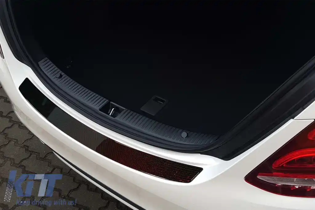 Protector de bara spate Avisa potrivit pentru Mercedes C-Class W205 sedan dupa 2014, culoare carbon-image-6129766