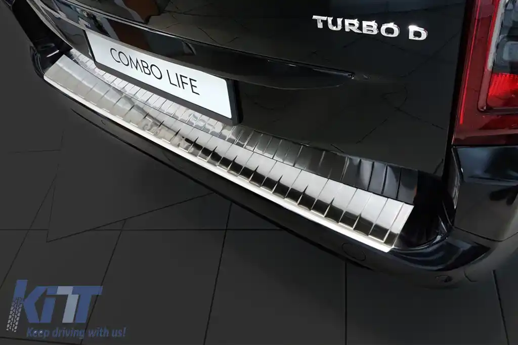 Protector de bara spate Avisa potrivit pentru Opel Combo E Life, Cargo după 2018, crom-image-6211617