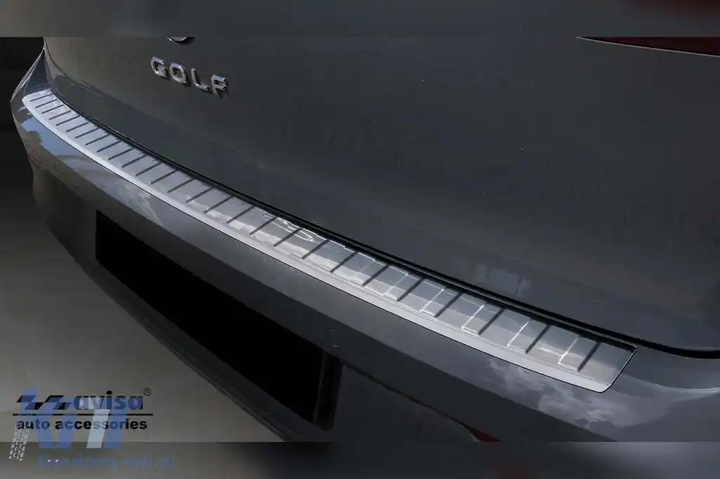 Protector de bara spate Avisa potrivit pentru Volkswagen Golf VIII hatchback cu 5 uși după 2019, crom-image-6211663