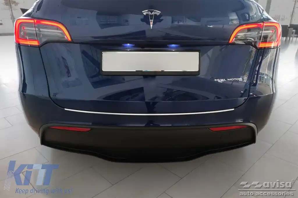 Protector de bara spate Avisa potrivit pentru Tesla Model Y după 2020, crom-image-6211682