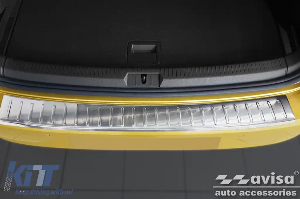 Protector de bara spate Avisa potrivit pentru Volkswagen Golf 7 hatchback 2012-2017, 2017-2019 cu 3 sau 5 uși, crom-image-6211715