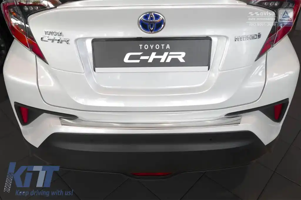 Protector de bara spate Avisa potrivit pentru Toyota C-HR Crossover 2016-2019, după 2019, crom-image-6211733