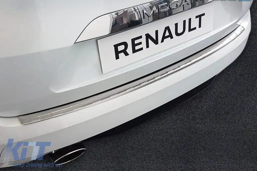 Protector de bara spate Avisa potrivit pentru Renault Megane Grandtourer 2016-2020, după 2020, crom-image-6211806