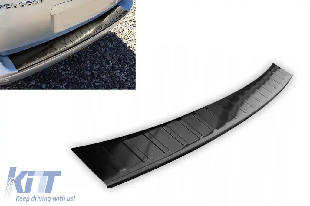 Protector de bara spate Avisa potrivit pentru Peugeot 5008 2009-2017, lac negru