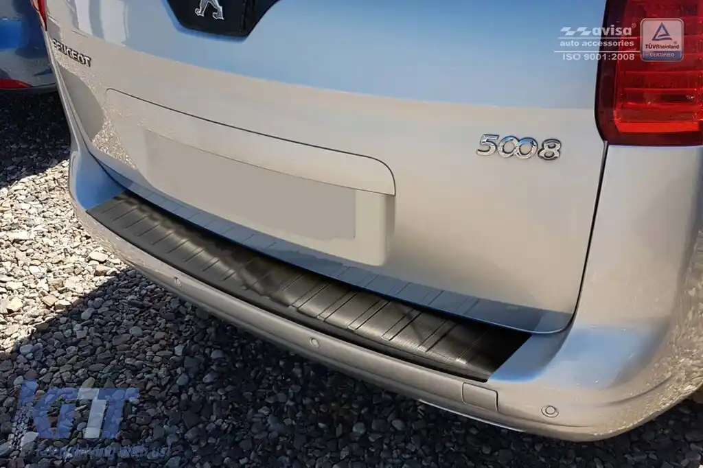 Protector de bara spate Avisa potrivit pentru Peugeot 5008 2009-2017, lac negru-image-6211893