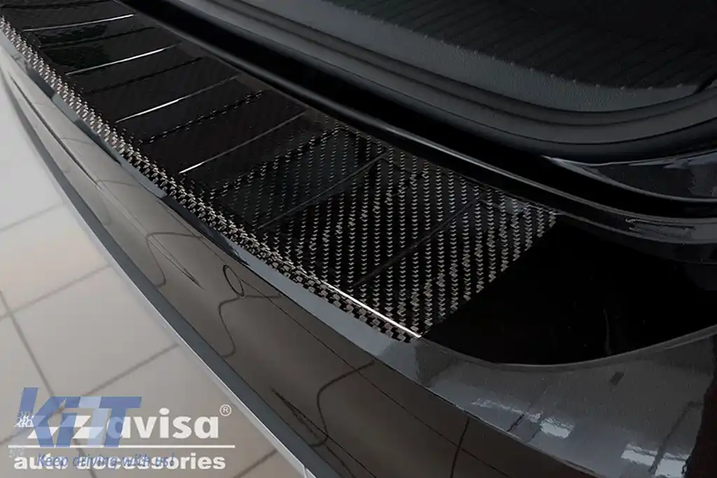 Protector de bara spate Avisa potrivit pentru Volkswagen Passat B8 break, R-line, Alltrack 2014-2019, după 2019, carbon-image-6211999