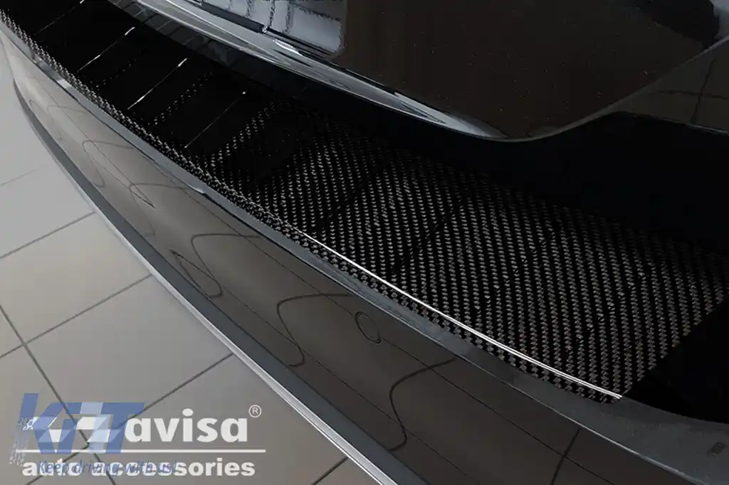 Protector de bara spate Avisa potrivit pentru Volkswagen Passat B8 break, R-line, Alltrack 2014-2019, după 2019, carbon-image-6212000