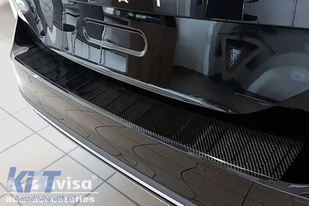 Protector de bara spate Avisa potrivit pentru Volkswagen Passat B8 break, R-line, Alltrack 2014-2019, după 2019, carbon-image-6212001