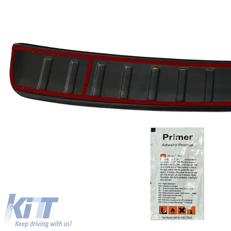 Protector de bara spate potrivit pentru VW Caddy 2021+ din plastic ABS negru-image-6305681