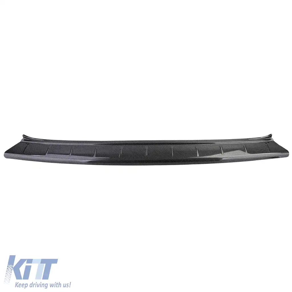 Protector de bumper ABS aspect carbon pentru VW Bus T5 T6 cu uși duble-image-6193755