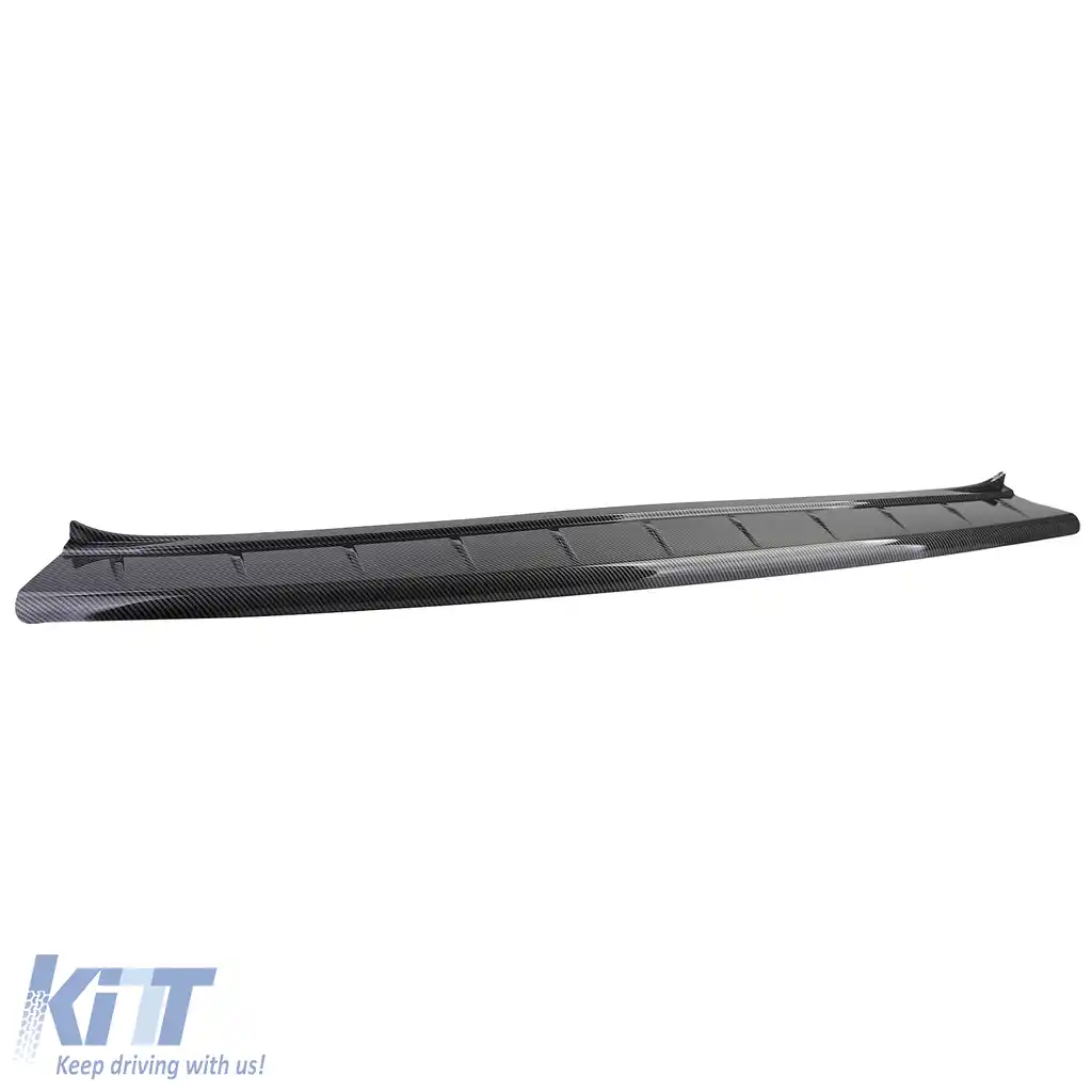 Protector de bumper ABS aspect carbon pentru VW Bus T5 T6 cu uși duble-image-6193756