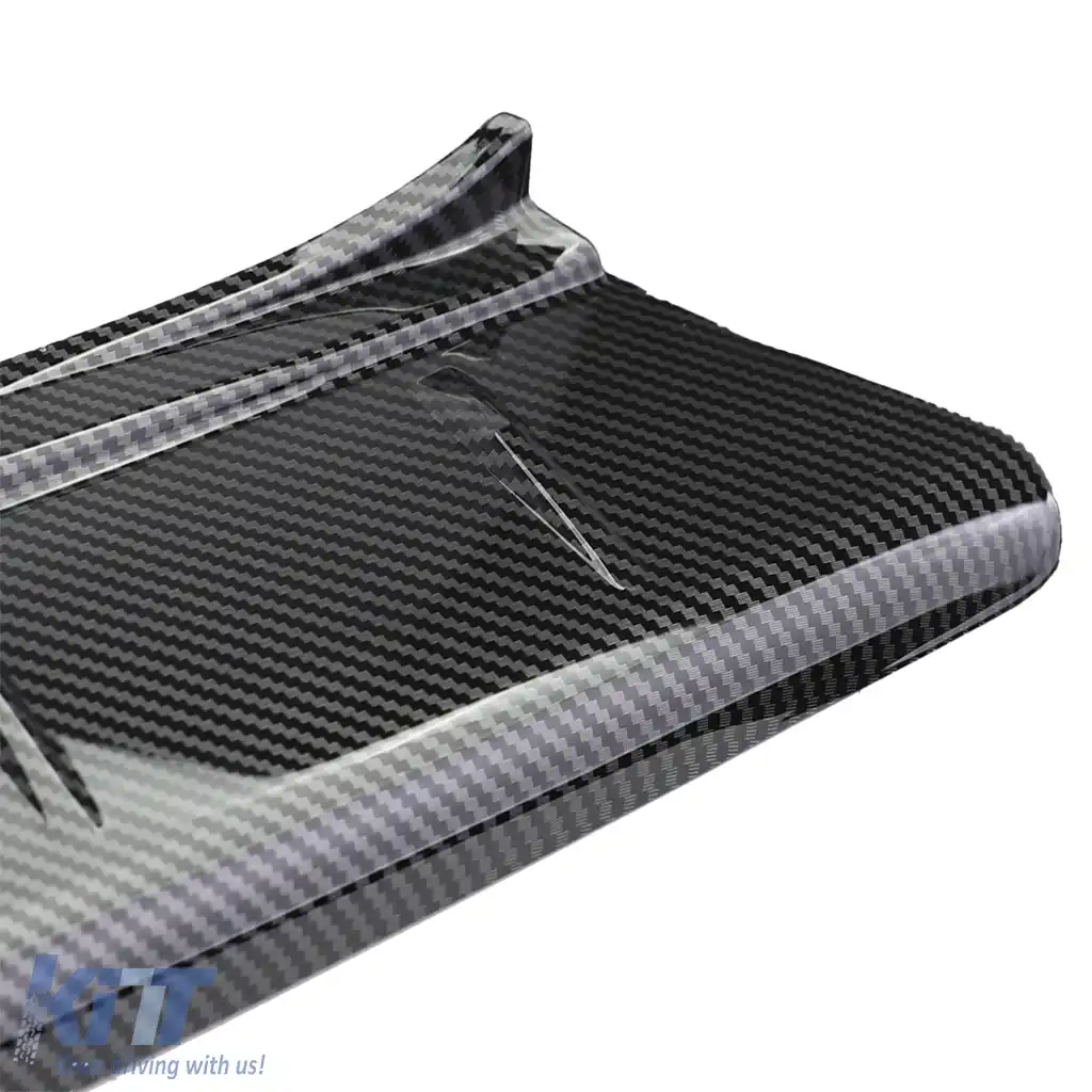 Protector de bumper ABS aspect carbon pentru VW Bus T5 T6 cu uși duble-image-6193757