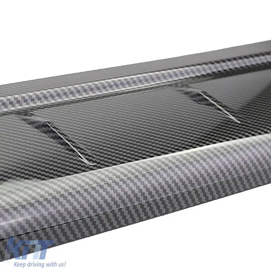 Protector de bumper ABS aspect carbon pentru VW Bus T5 T6 cu uși duble-image-6193758