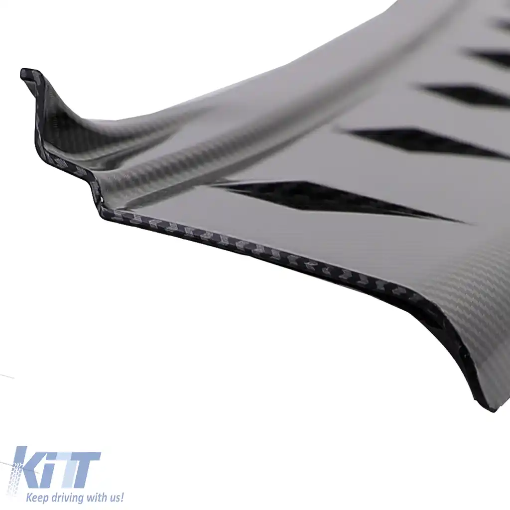 Protector de bumper ABS aspect carbon pentru VW Bus T5 T6 cu uși duble-image-6193759