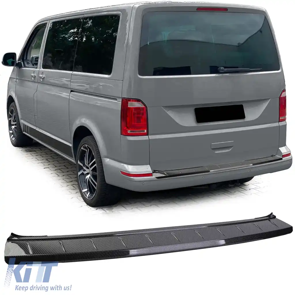 Protector de bumper ABS cu aspect de carbon, potrivit pentru VW Bus T5 T6 cu hayon
