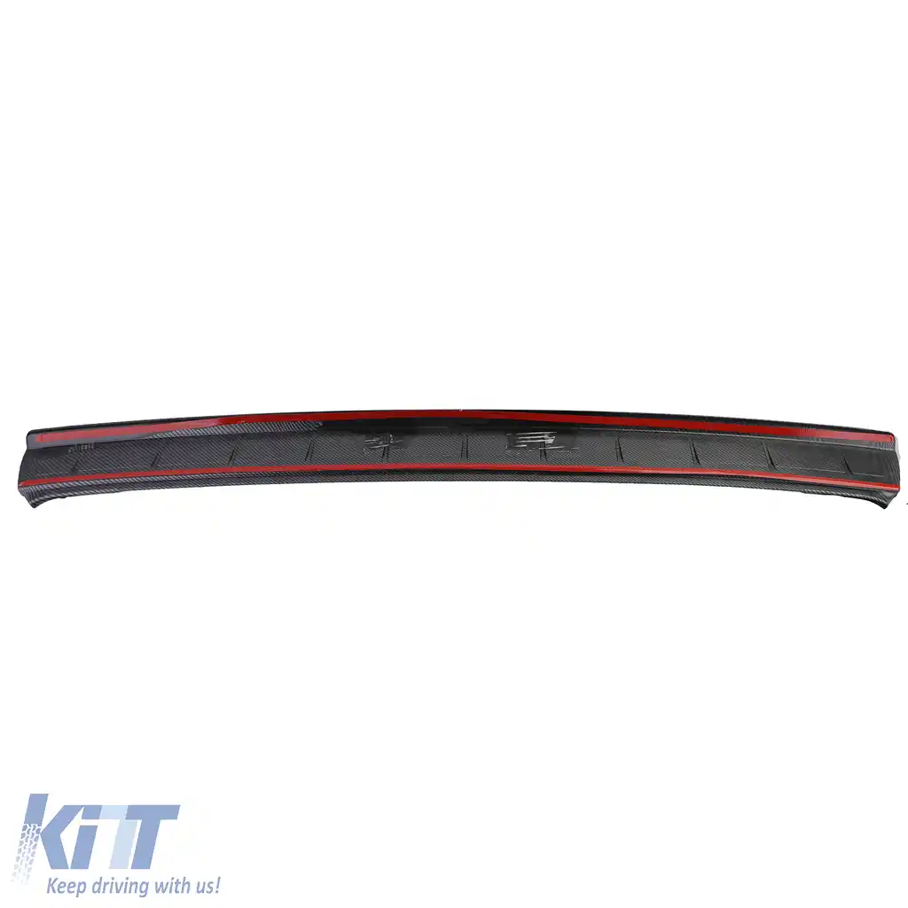 Protector de bumper ABS cu aspect de carbon, potrivit pentru VW Bus T5 T6 cu hayon-image-6192566
