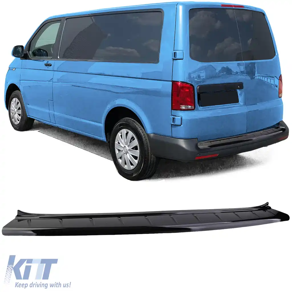 Protector de bumper ABS negru lucios, potrivit pentru VW Bus T5 T6 cu ușă dublă