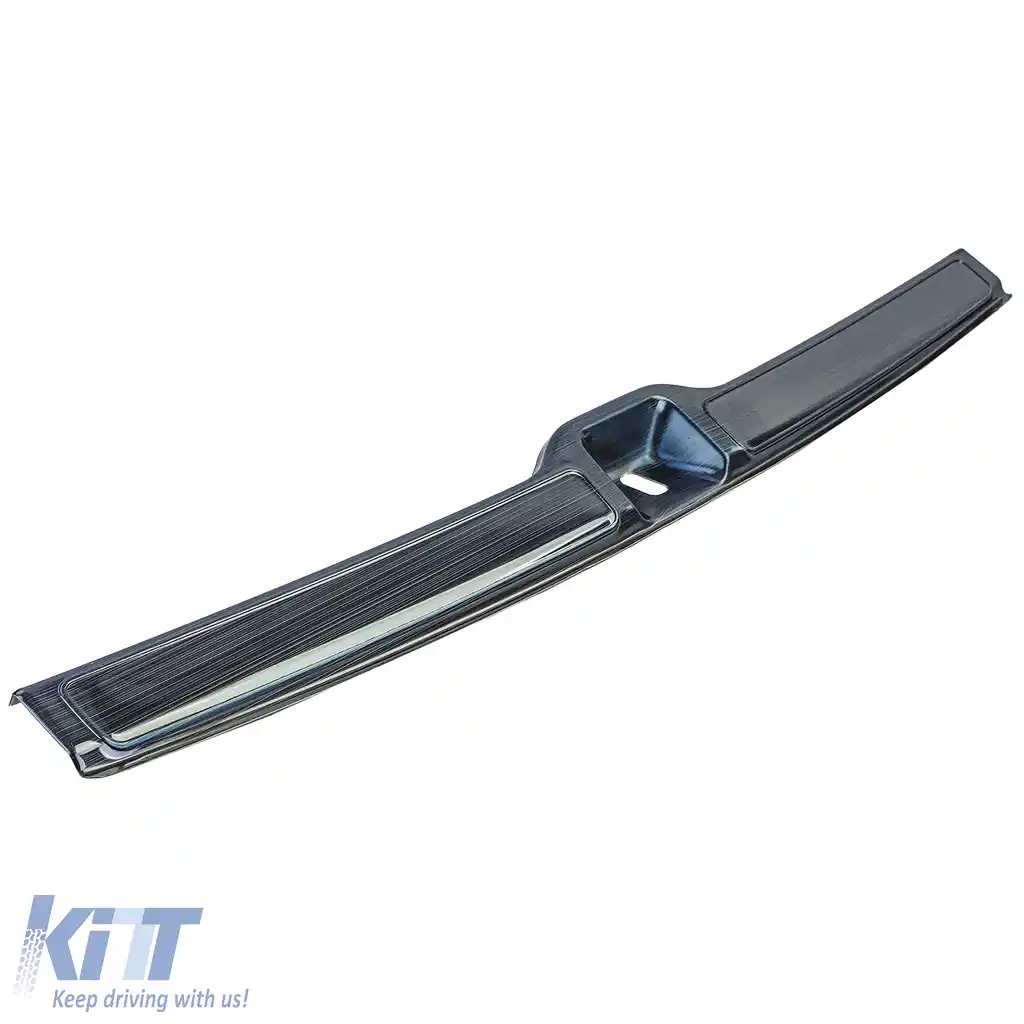 Protector de încărcare din oțel inoxidabil, negru, pentru bara de protecție interioară a Mercedes GLC X253-image-6207558