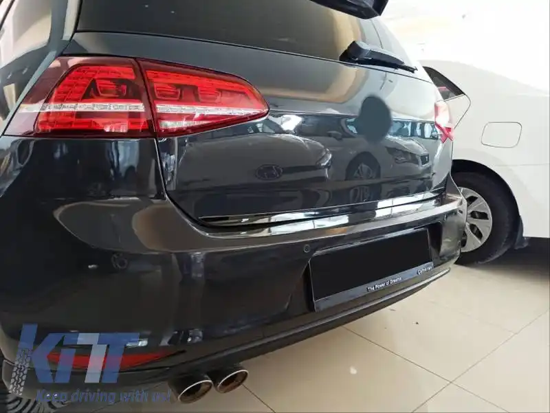 Protector de portbagaj - Decorativ potrivit pentru VW Golf VII (7) 2013-2020 Autocolant Lucios Negru-image-6315681