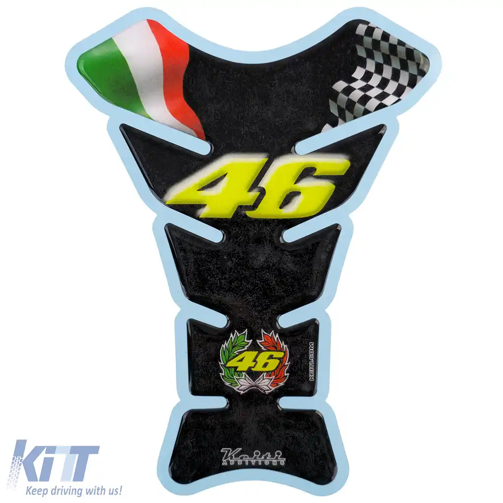 Protector de zgârieturi pentru rezervor motocicletă Rossi 46 Keiti KT-8160, potrivit pentru Honda, Kawasaki, Suzuki
