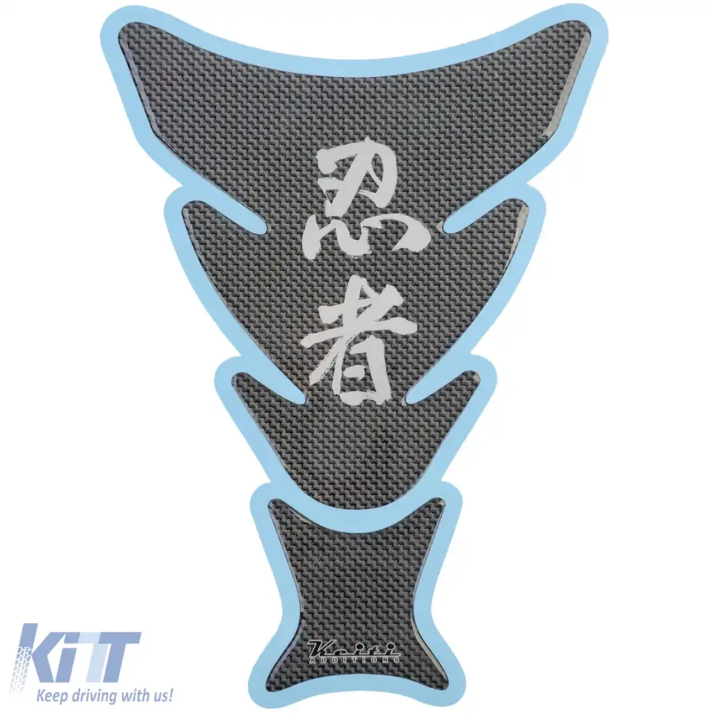Protector de zgârieturi pentru rezervor motocicletă Ninja Carbon Look Keiti TKW-503CB, potrivit pentru Kawasaki
