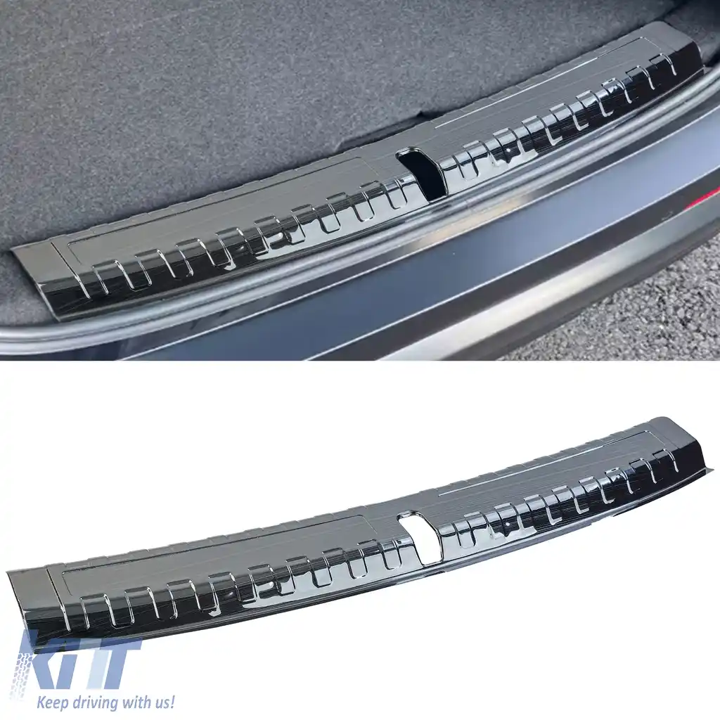 Protector interior pentru bara de protecție spate din oțel inoxidabil negru, potrivit pentru BMW X1 U11