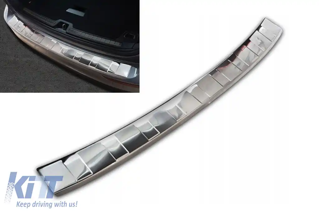 Protector pentru bara de protecție spate Avisa potrivit pentru Volvo V60 break după 2018, crom