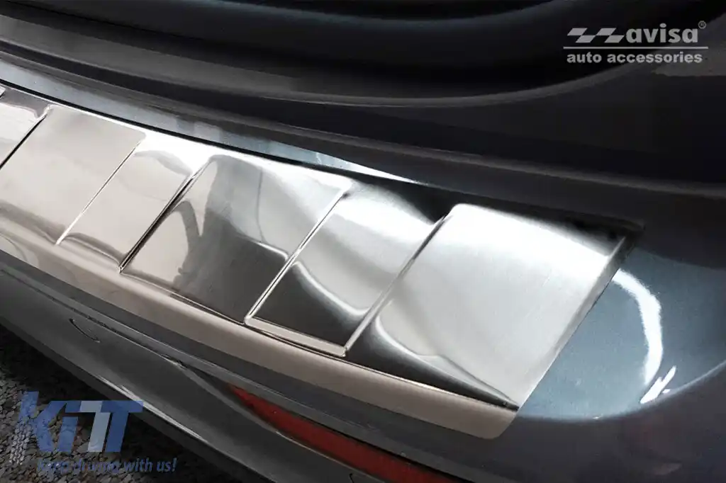 Protector pentru bara de protecție spate Avisa potrivit pentru Volvo V60 break după 2018, crom-image-6211609