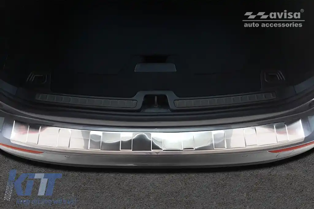 Protector pentru bara de protecție spate Avisa potrivit pentru Volvo V60 break după 2018, crom-image-6211612