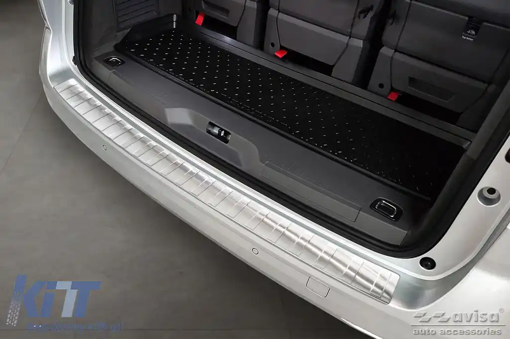 Protector pentru bara de protecție spate Avisa potrivit pentru Volkswagen T7 Multivan după 2022, crom-image-6211773