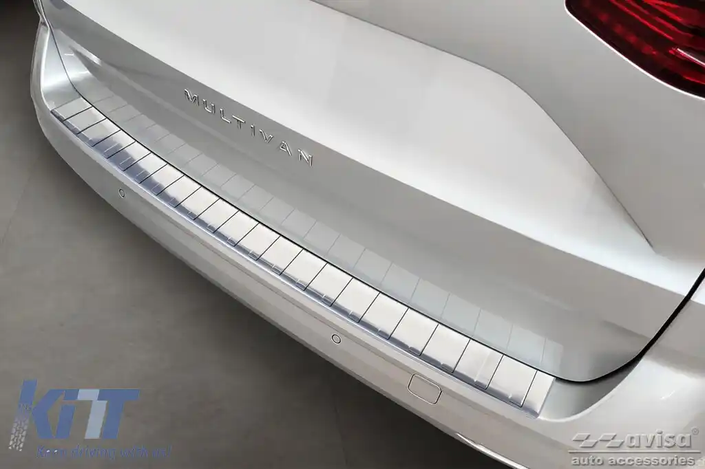 Protector pentru bara de protecție spate Avisa potrivit pentru Volkswagen T7 Multivan după 2022, crom-image-6211774