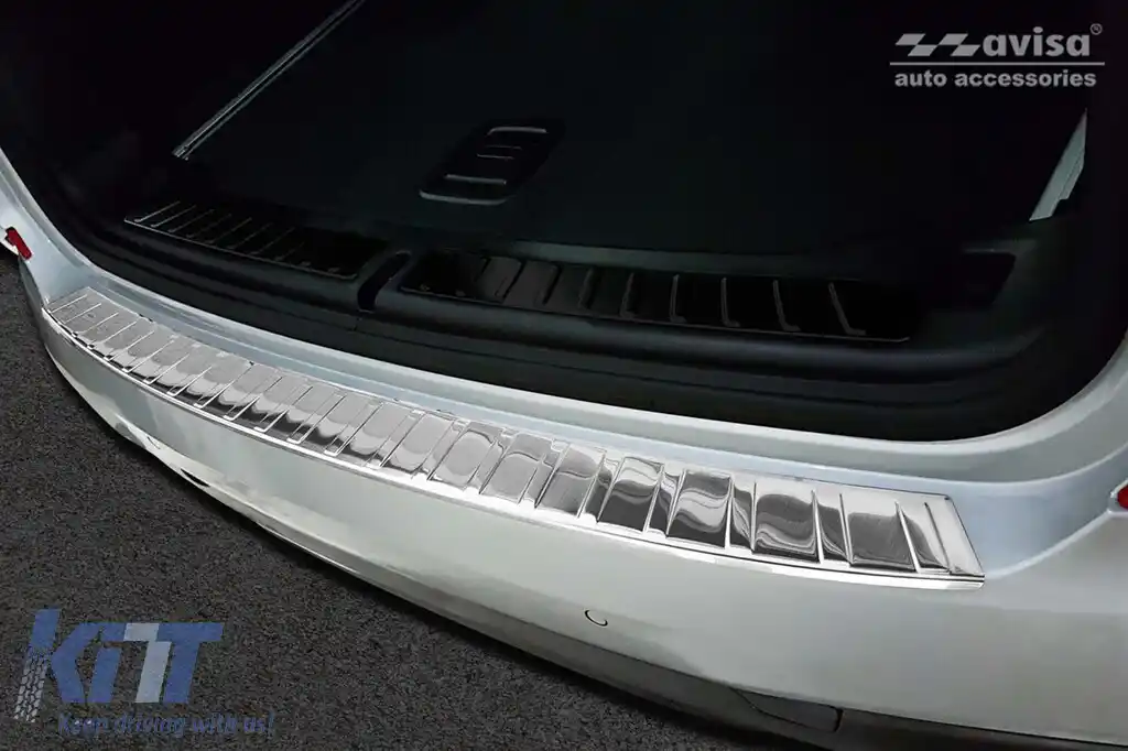 Protector pentru bara spate Avisa potrivit pentru BMW X3 G01 bara standard 2017-2021, după 2021, crom-image-6129503