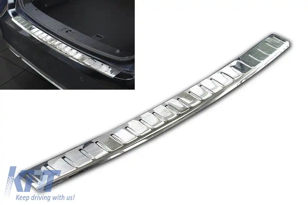 Protector pentru bara spate Avisa potrivit pentru Mercedes E-Class W212 sedan 2013-2016, crom
