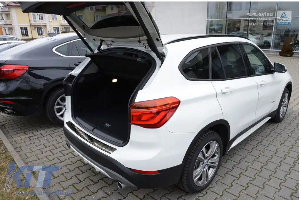 Protector pentru bara spate Avisa potrivit pentru BMW X1 F48 2015-2019, după 2019, crom-image-6129699