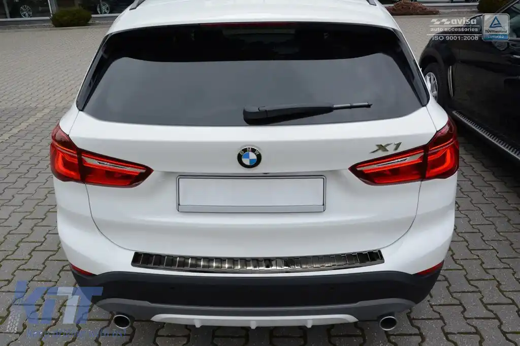 Protector pentru bara spate Avisa potrivit pentru BMW X1 F48 2015-2019, după 2019, crom-image-6129700