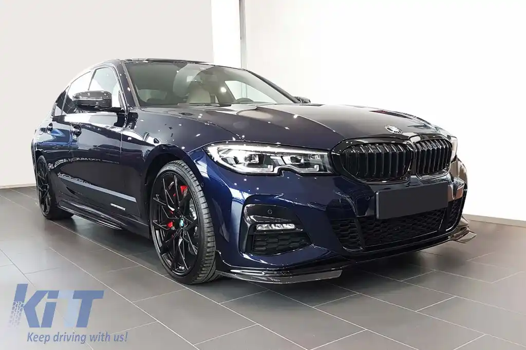 Protector pentru bara spate Avisa potrivit pentru BMW Seria 3 G20 sedan cu pachet M 2018-2022, lac negru-image-6129727