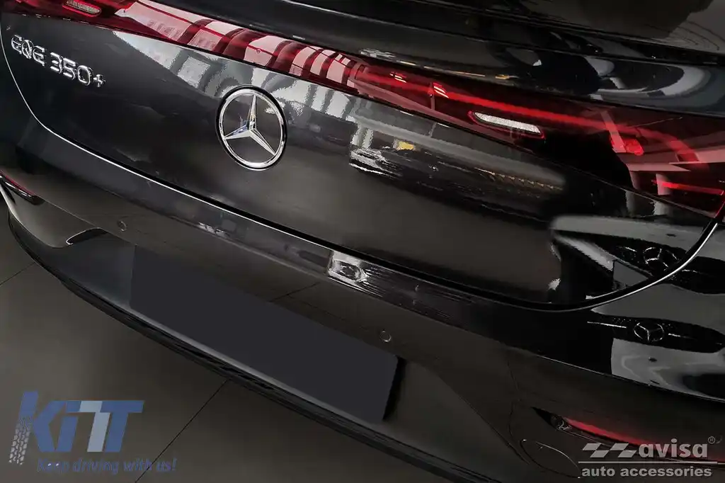 Protector pentru bara spate Avisa potrivit pentru Mercedes EQE V295 după 2022, lac negru-image-6129738