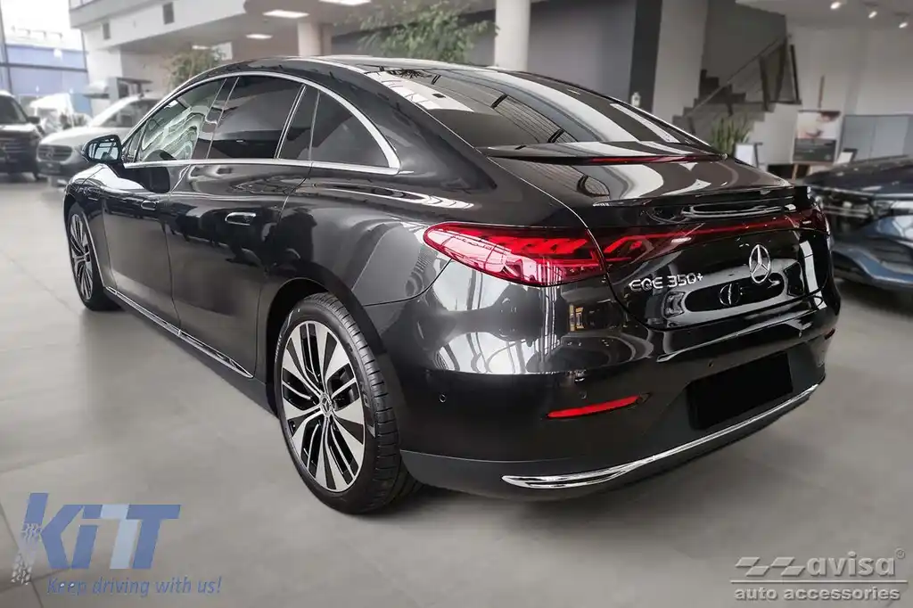 Protector pentru bara spate Avisa potrivit pentru Mercedes EQE V295 după 2022, lac negru-image-6129739