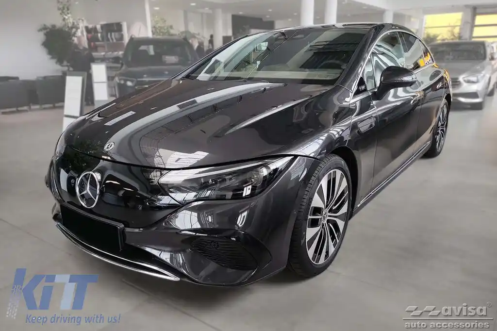 Protector pentru bara spate Avisa potrivit pentru Mercedes EQE V295 după 2022, lac negru-image-6129740